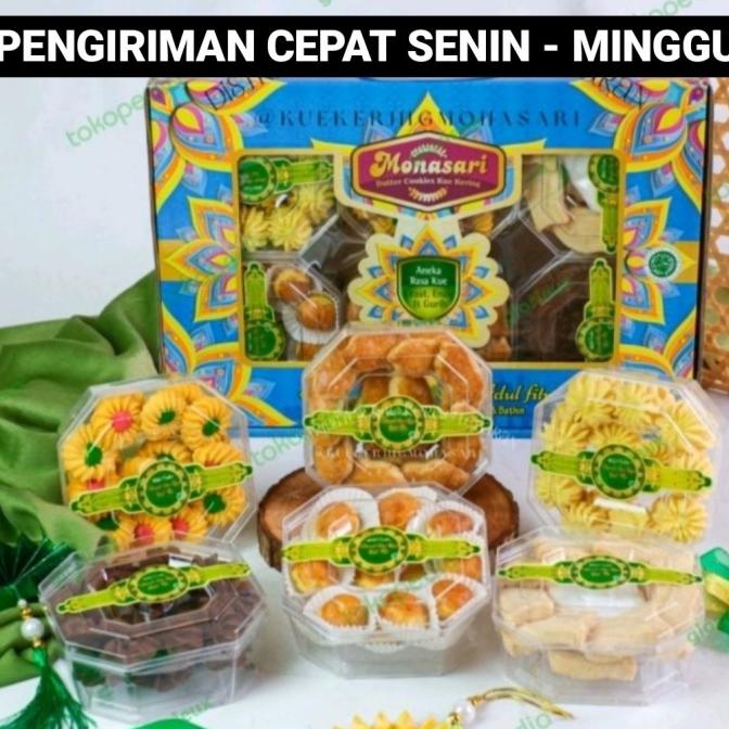 

Paket Parcel Isi 6 Kue Lebaran Monasari / Parsel Lebaran / Kue Kering