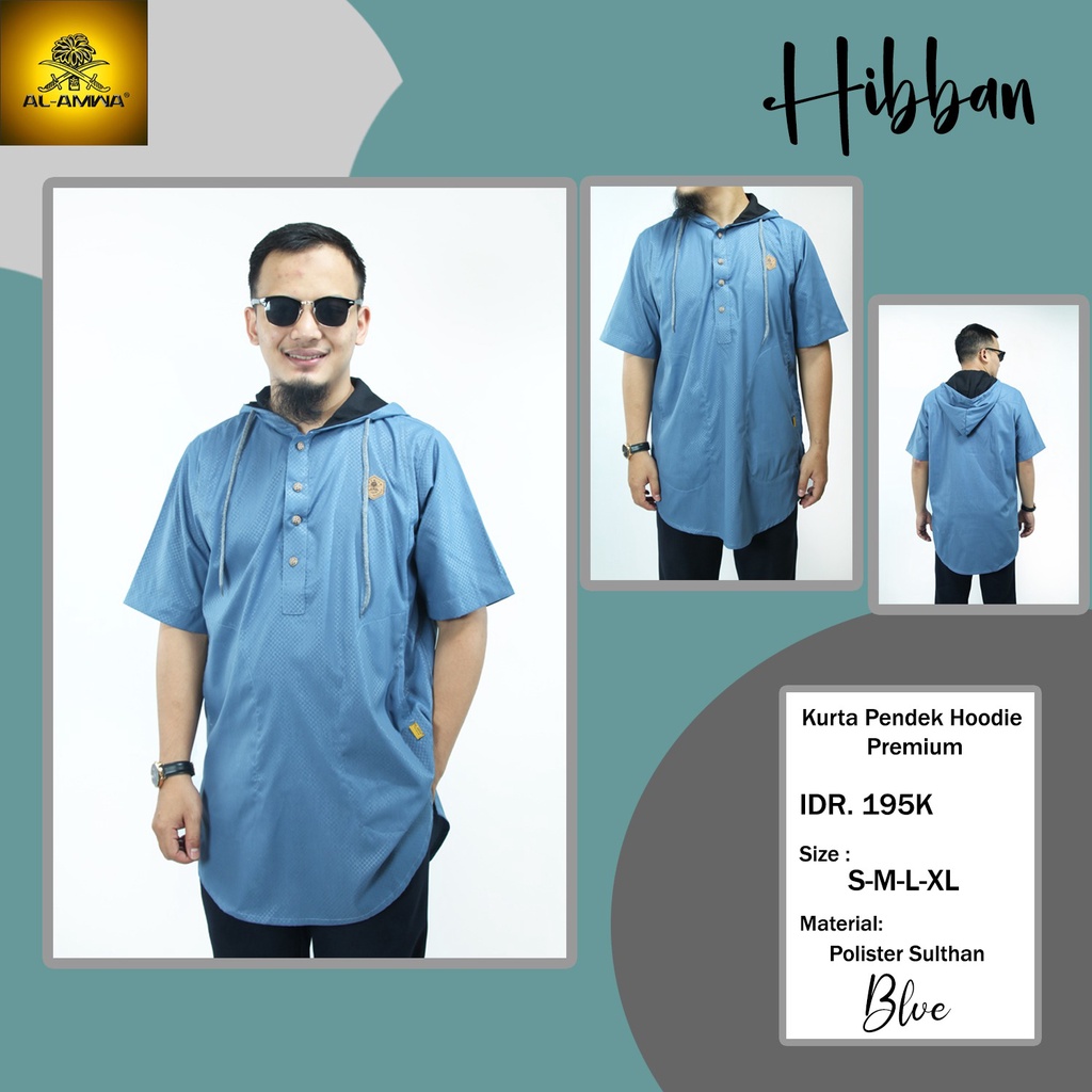 Kurta Pendek Hoodie Premium Al Amwa