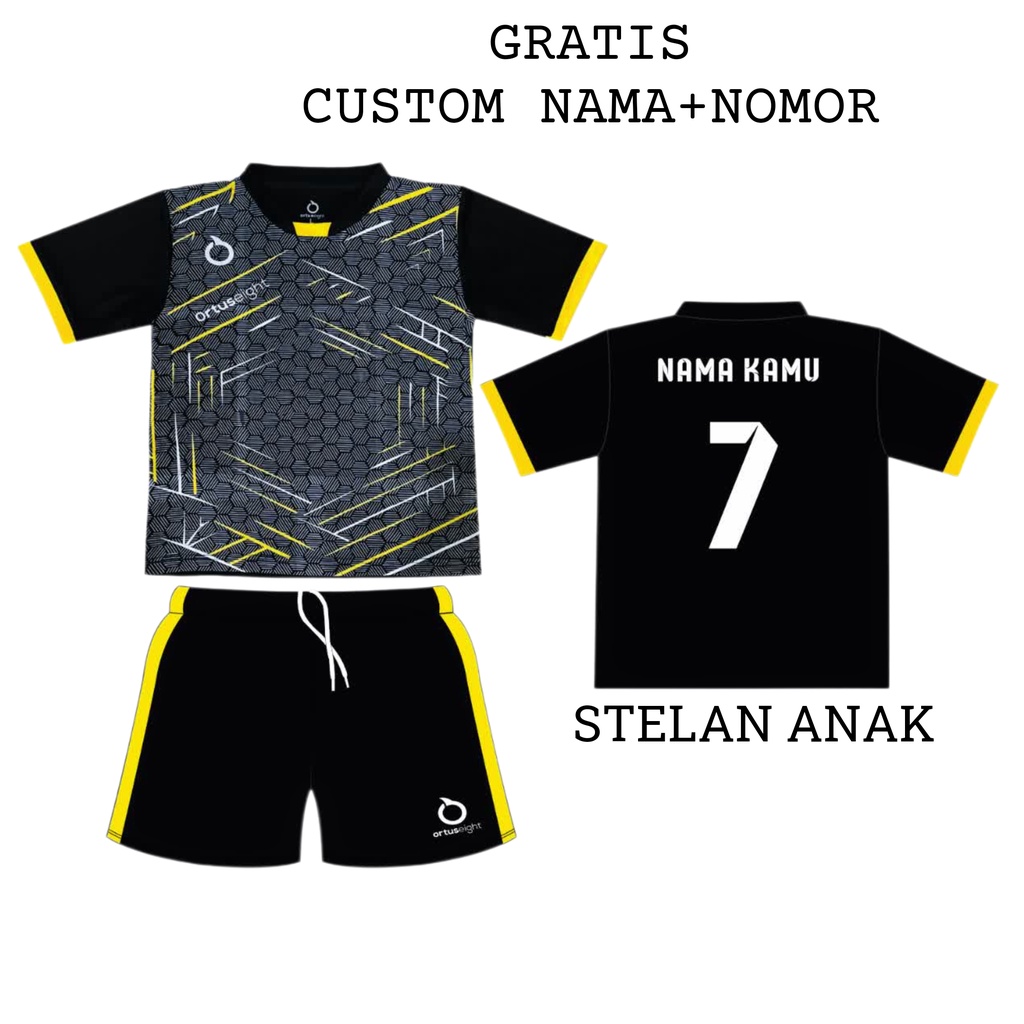 [ free sablon nama nomor punggung ] jersey futsal anak-anak/ baju bola anak laki-laki perempuan