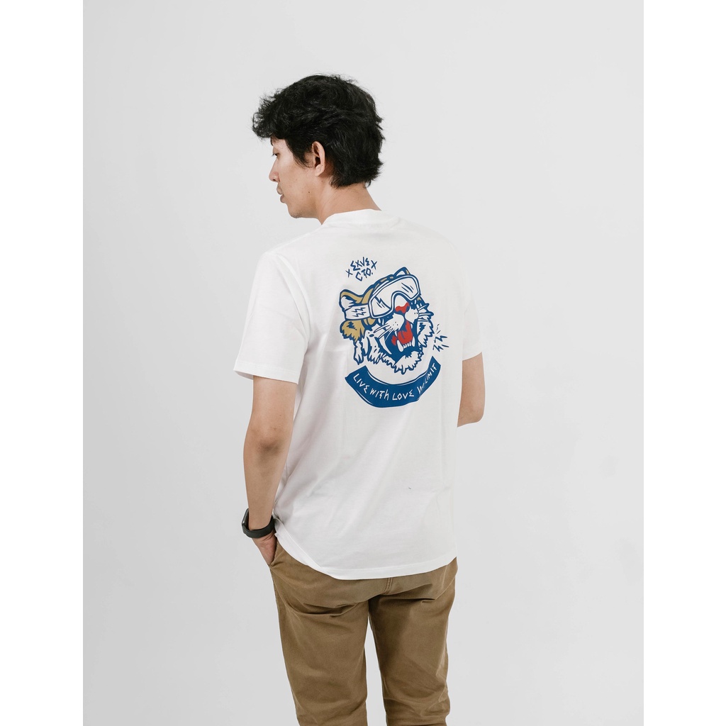 Kaos Pria Exvecto Exvecto Roar White