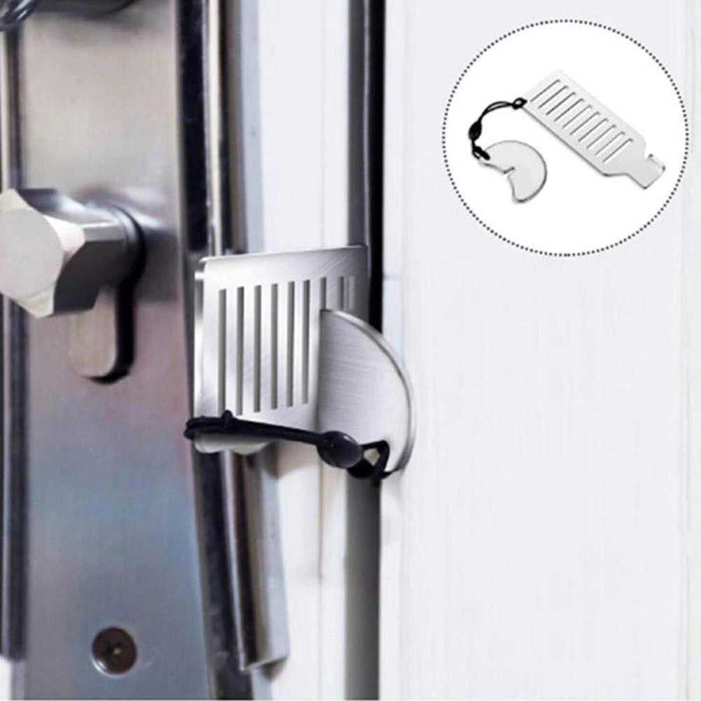 (BISA COD) FTIHSHP Ming Xin Kunci Pintu Portable Anti Lockpick Door Lock - HZP16
