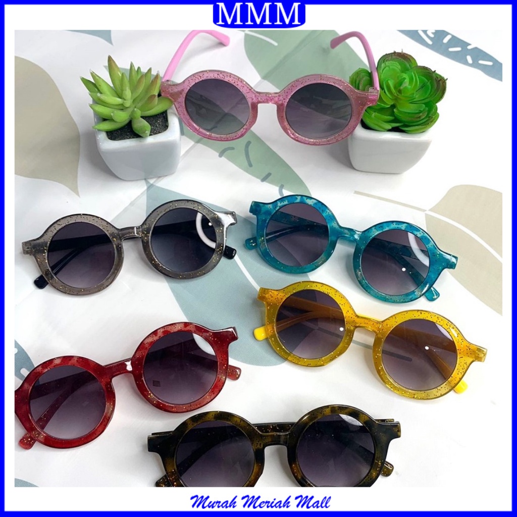 MMM Kacamata Anak 6501 Fashion Glitter Kaca Mata Hitam High Quality Kids Sunglasses Kaca Mata Murah Import