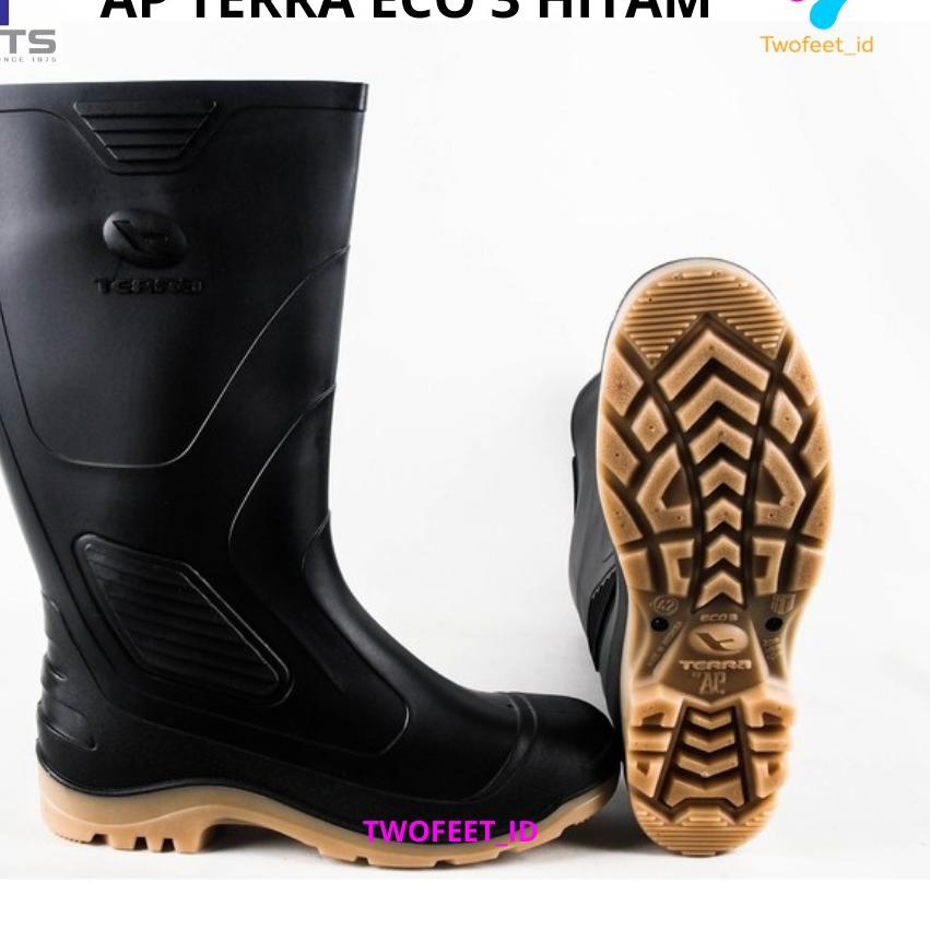 ✫ SEPATU AP BOOTS TERRA ECO 3 HITAM - AP TERRA ECO 3 KARET TINGGI HITAM - AP BOOTS TERRA ECO 3 HITAM