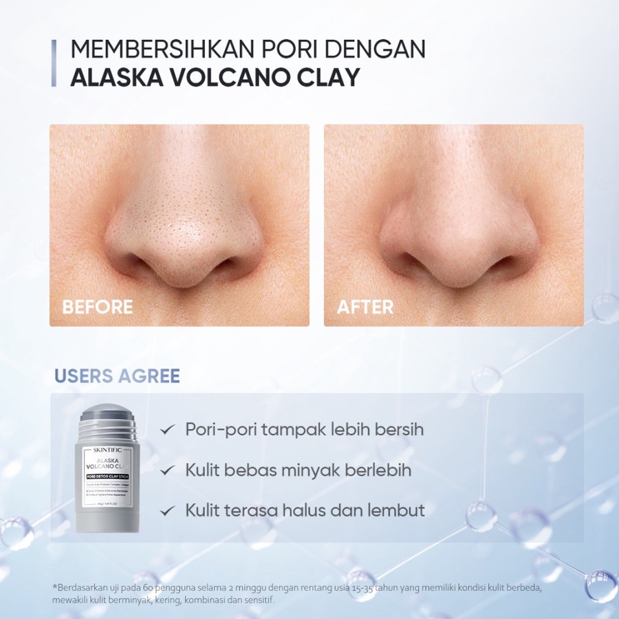 SKINTIFIC Alaska Volcano Clay Deep Pores Cleansing Clay Stick - 40gr