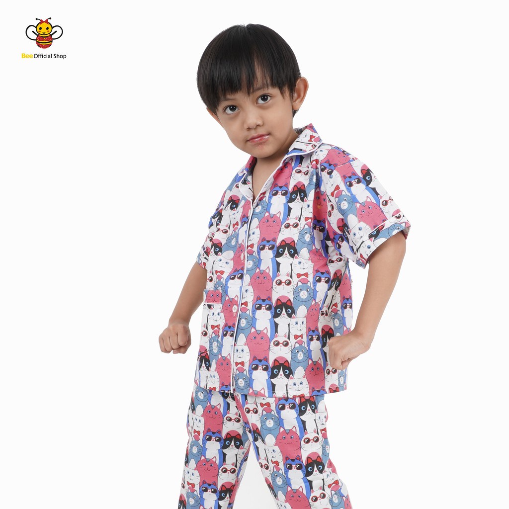 BEE - Piyama Anak CP Setelan Baju Tidur Anak Bahan Katun Motif Karakter 1010