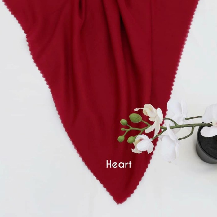TERMURAH Hijab Voal Ultrafine Laser Cut Polos - Heart