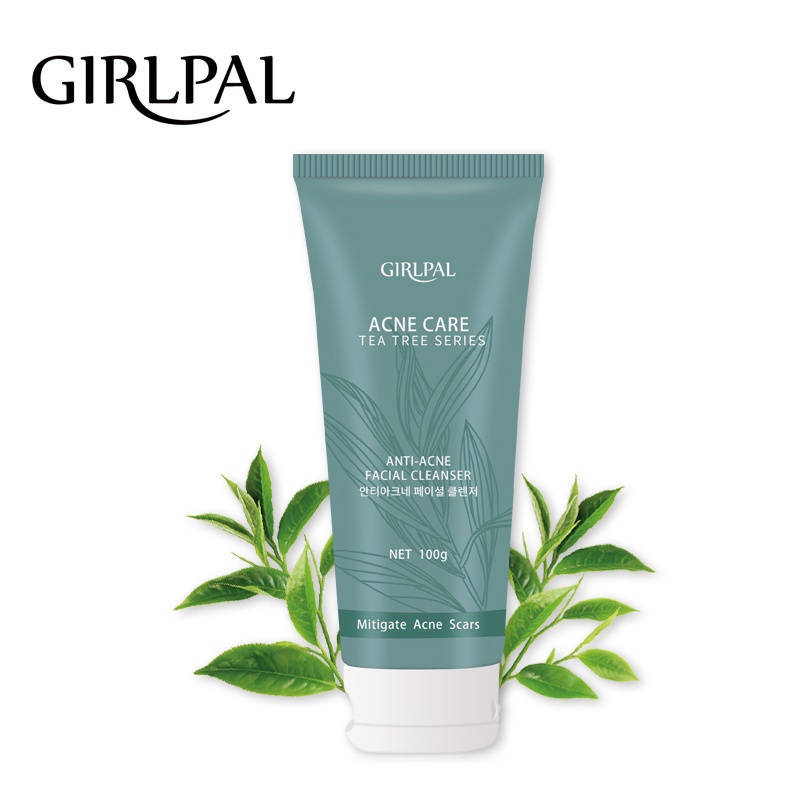 [BPOM] GIRLPAL Acne Treatment Facial Cleanser 100g Tea Tree Anti Acne Foam Pembersih Wajah Jerawat Wash