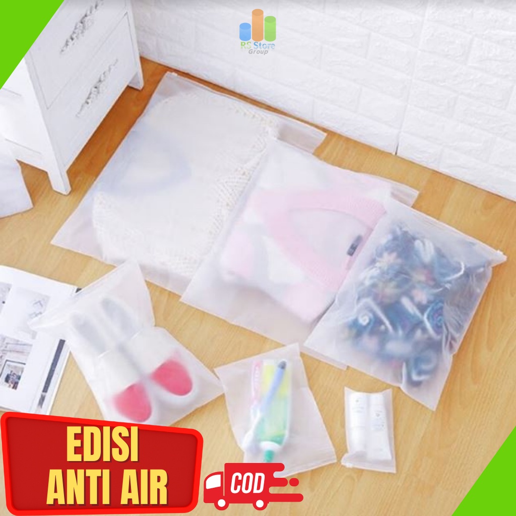 Tas Plastik Penyimpanan Transparan Anti Air Portabel Serbaguna