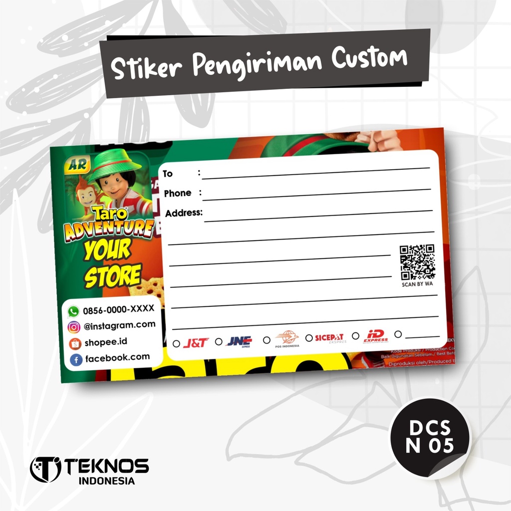 

STIKER LABEL PENGIRIMAN OLSHOP CUSTOM - STIKER PENGIRIMAN TERBARU