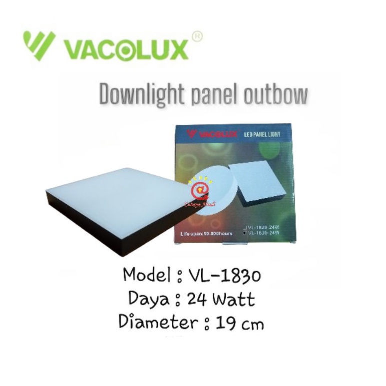 Lampu Downlight Led 24W 24 Watt Kotak Vacolux VL-1830