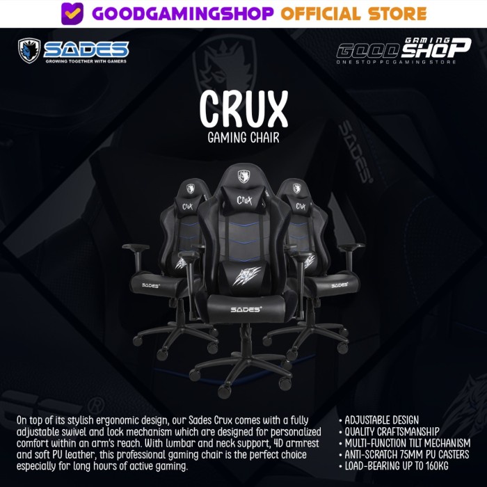 Kursi Sades Crux Kursi Gaming - Gaming Chair