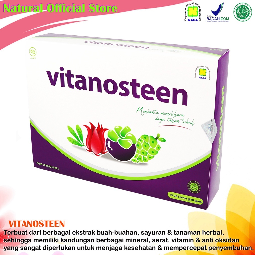 

MINUMAN KESEHATAN KAYA EKSTRAK BUAH-BUAHAN VITANOSTEEN ORIGINAL