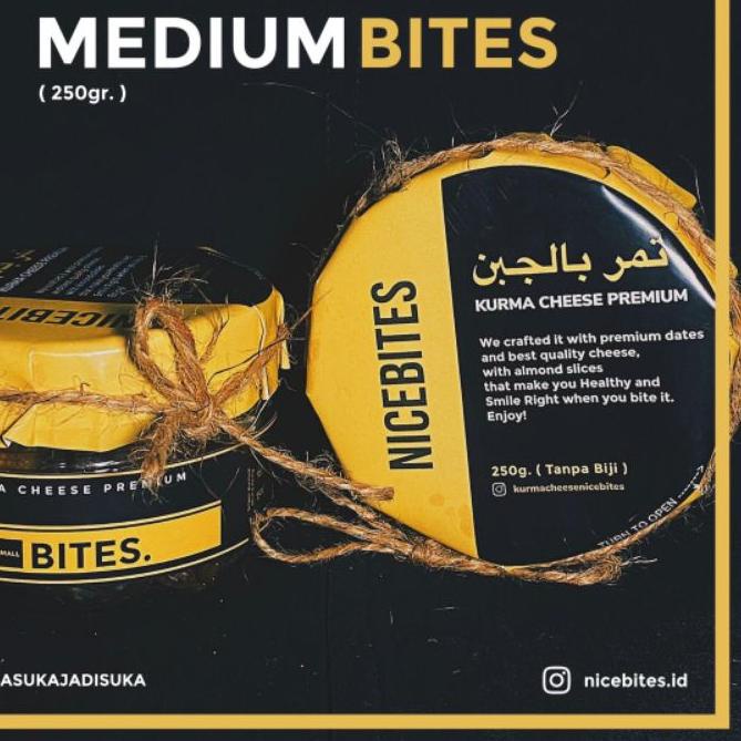

◘ Medium Bites (250gr) | Kurma Cheese NICEBITES (Kurma Keju Lembut Tanpa Biji dengan Topping) ✯