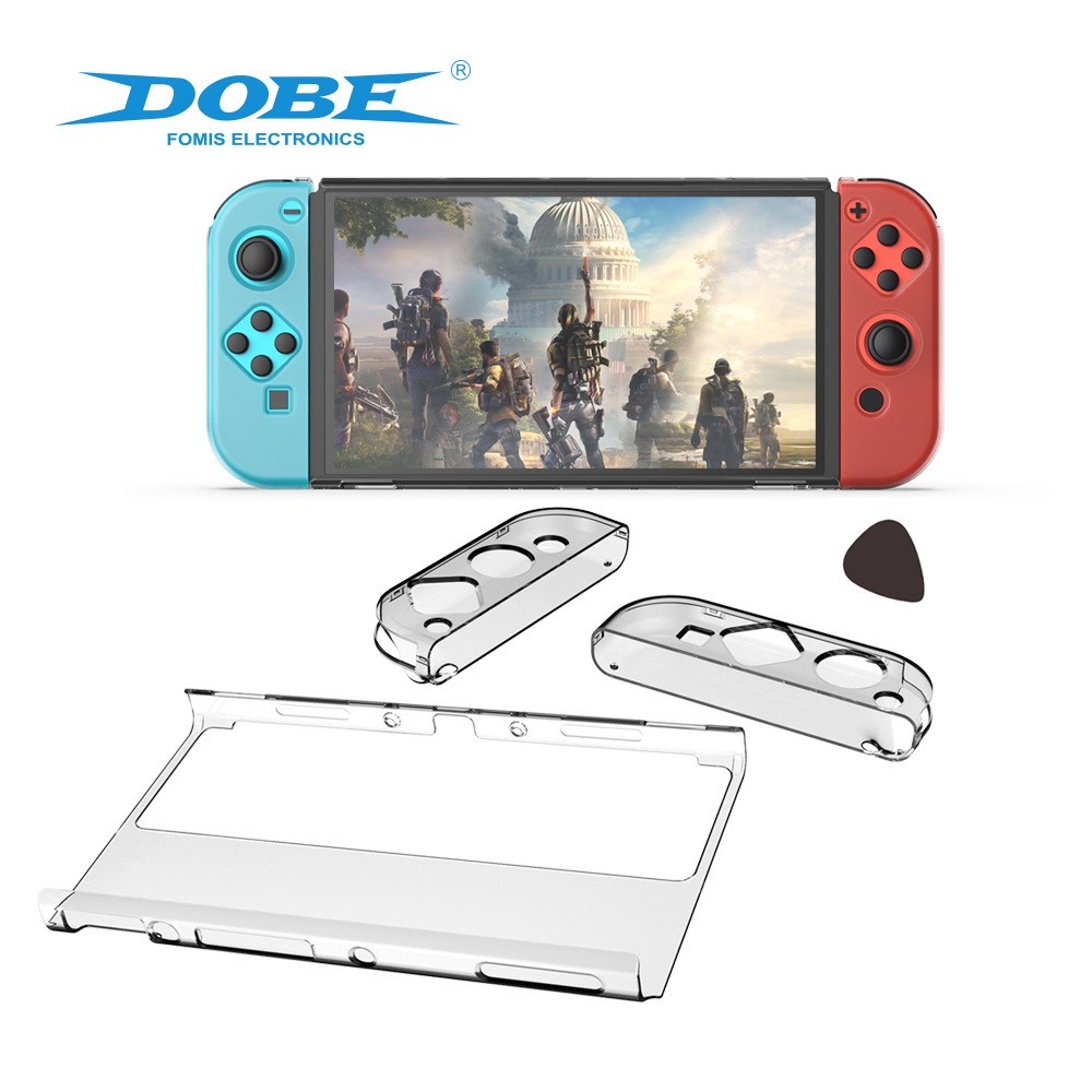 DOBE Protective Case For Nintendo Switch OLED Casing Transparan Bening Crystal Clear