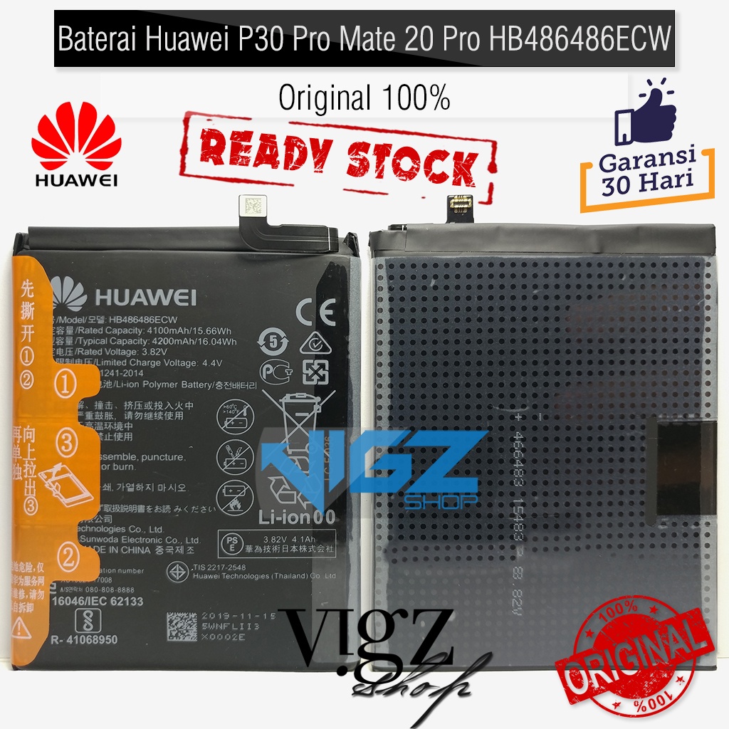 Baterai P30 Pro Mate 20 Mate 20 Pro HB486486ECW Original 100%