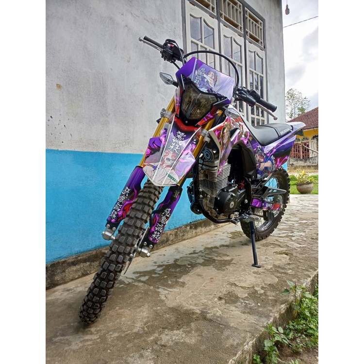 DECAL STIKER CRF 150L DEKAL VARIASI STRIPING CUSTOM FULLBODY ANIME
