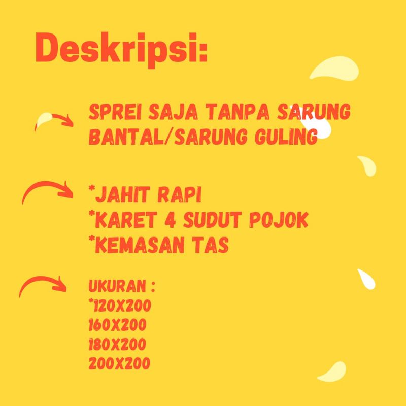 sprei saja curah paket hemat terlaris sprei homemade