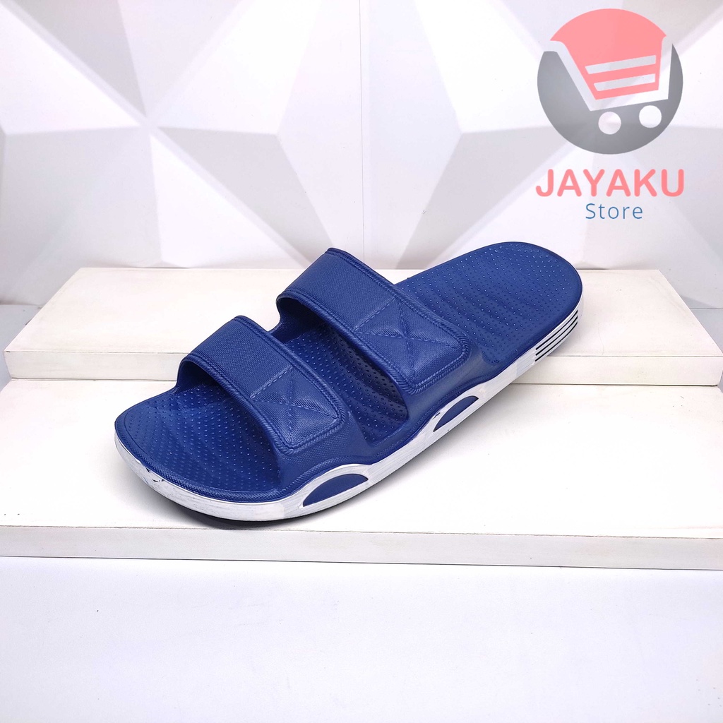 Sandal Slop Jelly Pria Ban 2 40-44 Model Polos Simple Keren Trendy Import Desain Modern dan Nyaman YMC 6950