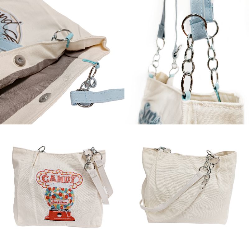 ToteBag Tas Kanvas Fashion Wanita Kuliah Casual Hangout TW231