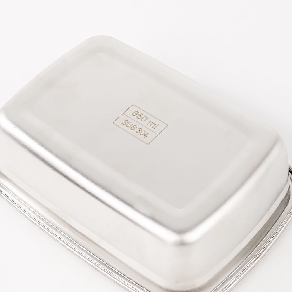 Kotak Bekal Makan Siang Bento Lunch Box Stainless Steel 350ml 850ml