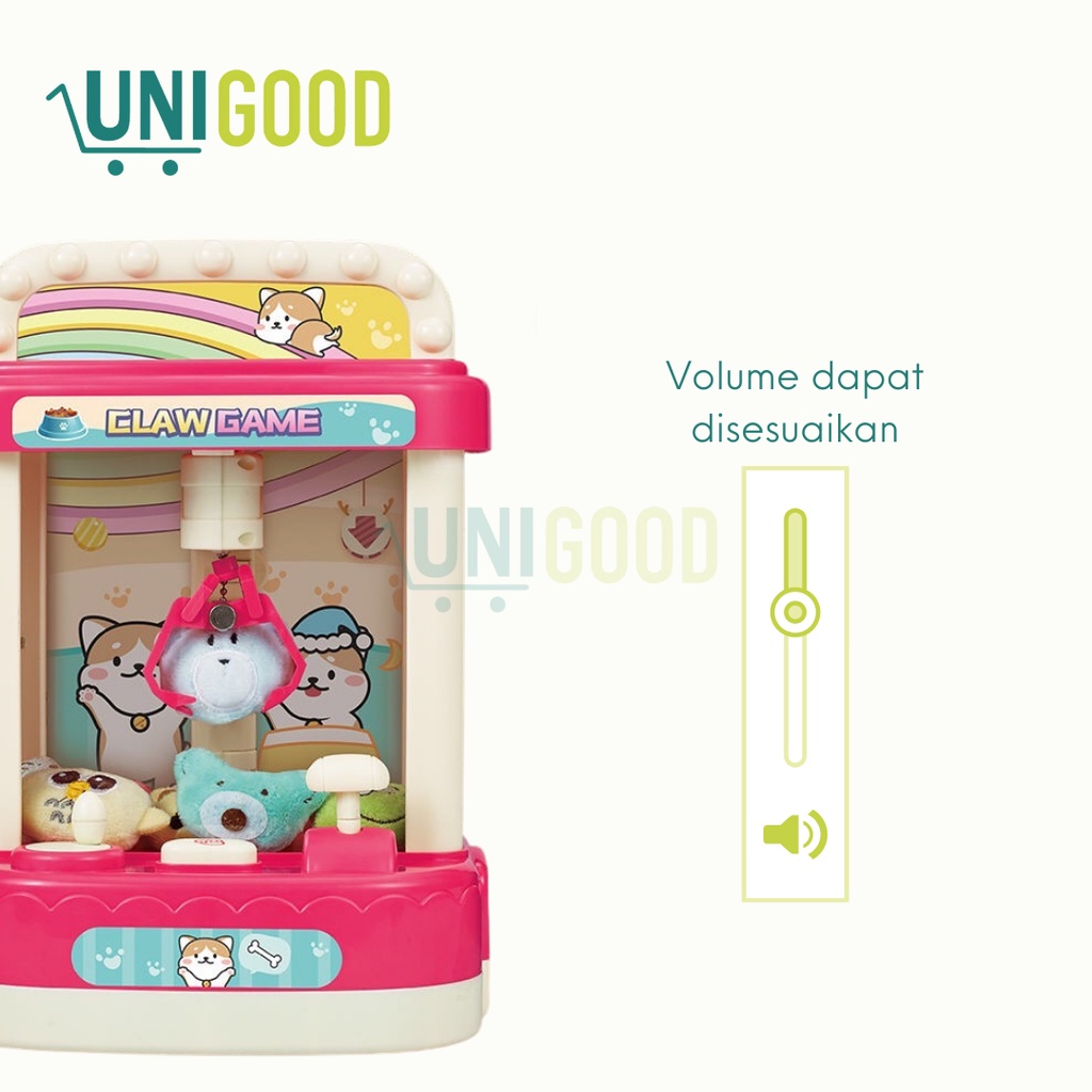 UNIGOOD - Mini Claw Machine Mainan Anak Mesin Capit Tangkap Boneka Kado Anak