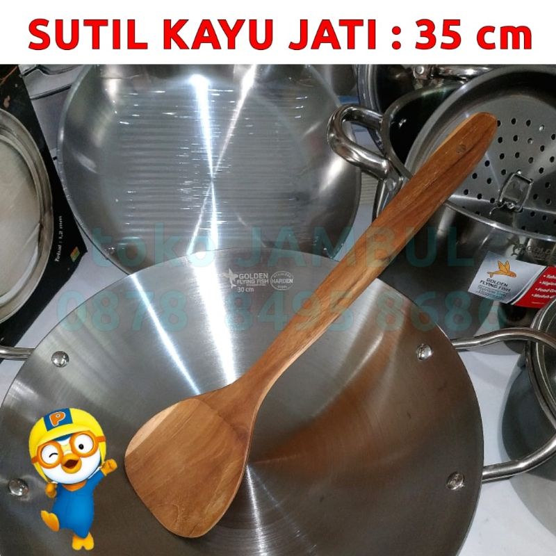 sodet centong sutil spatula kayu jati 35 cm