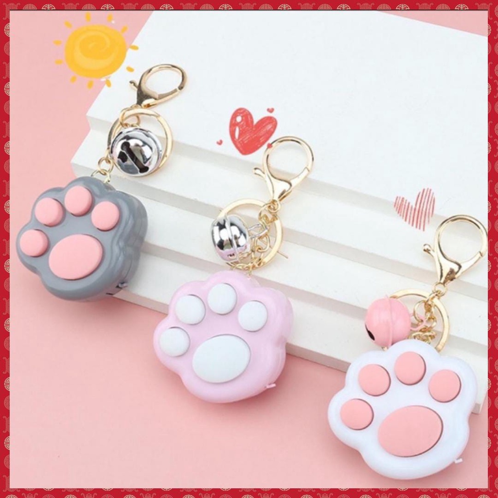 Mainan Musik Mini Anak-anak Fidget Toy Lovely Portable Funny Cat Paw Push Fidget Game Keychain sanga