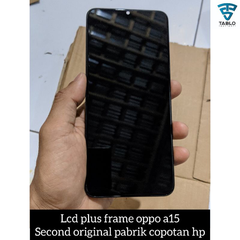 LCD PLUS FRAME BONUS SPEAKER ATAS DAN GETAR OPPO A15 SECOND ORIGINAL COPOTAN HP NORMAL GARANSI ✅