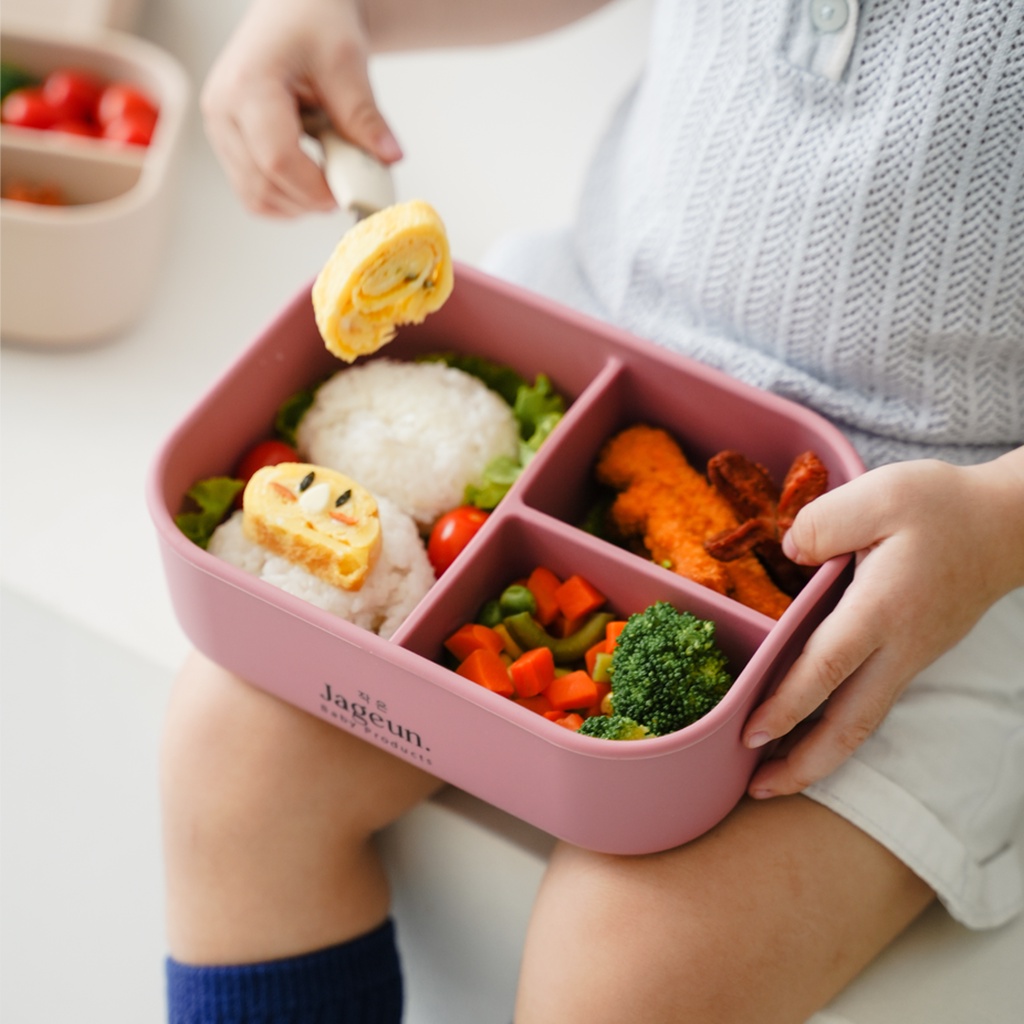 JAGEUN Silicone Bento Lunch Box Baby Container | Kotak Bekal Anak