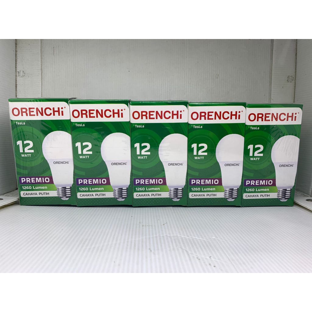 Lampu LED Orenchi Premio 12 Watt Bohlam LED 12 W Cahaya Putih by Tesla