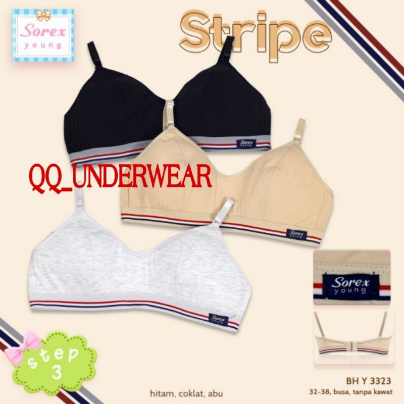 Bra Remaja Sorex Step 3 Kait 2 size 32-38 / Bh Remaja Sorex  Y3323 Y3324 / Sorex Young