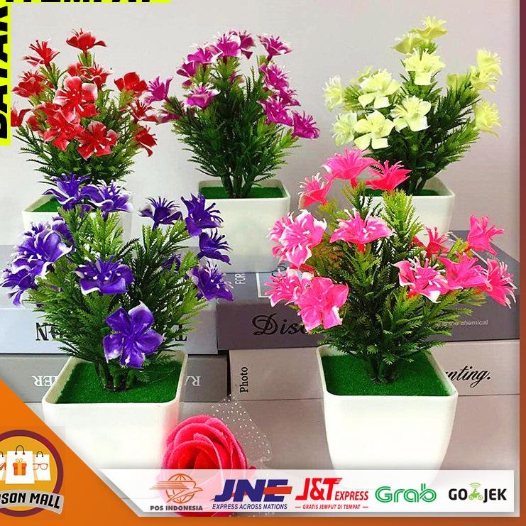 ⚡GROSIR⚡ JM Pot Bunga Plastik / Tanaman Palsu / Bunga Hias Dekorasi Rumah Import Murah Jakarta COD P