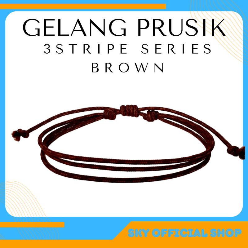 Gelang Perusik 3stripe Simpel | Gelang Gunung Pendaki Prusik 3stripe Simple