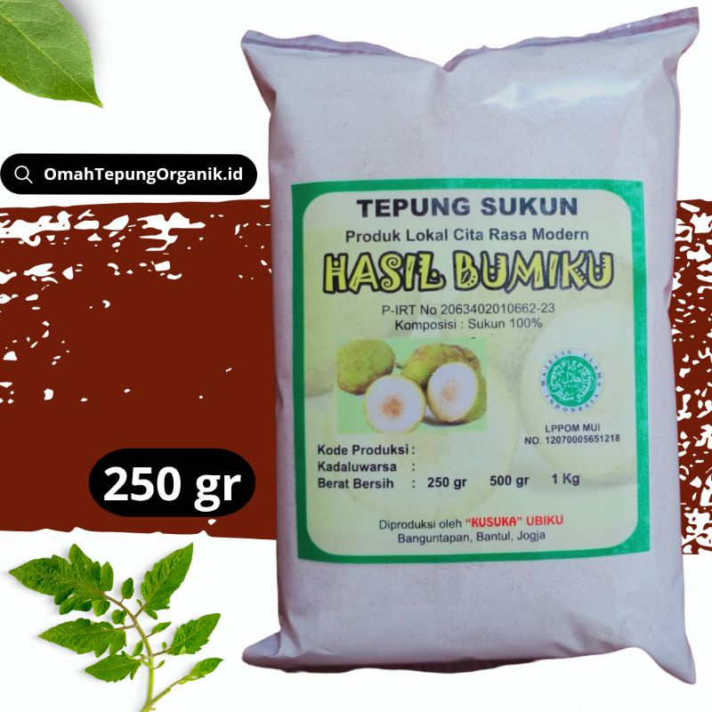 

Tepung SUKUN kemasan 250 gram/Breadfruit powder kemasan 250 gram