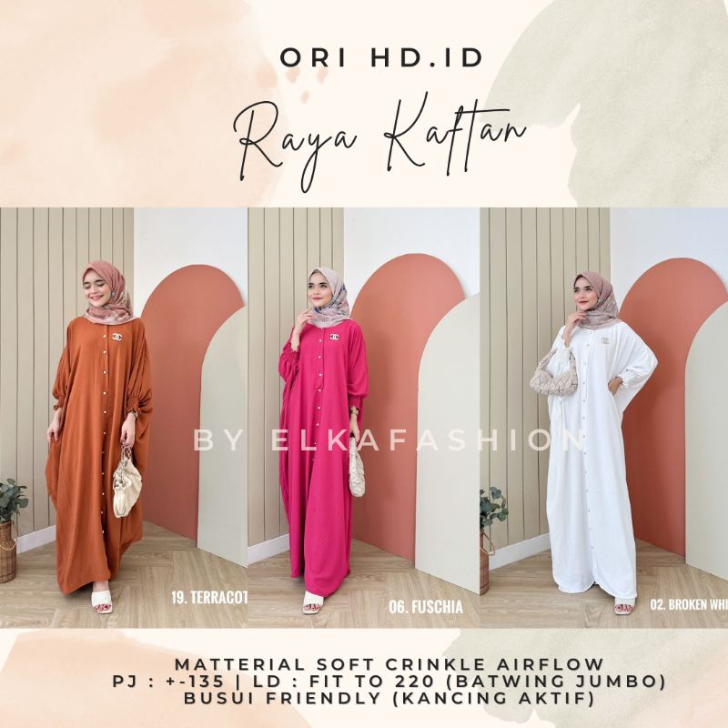 Kaftan Raya Hd.id Dress Premium Hd.id Dress Lebaran Hdid Daster Premium Dress Panjang Crinkle Premiu