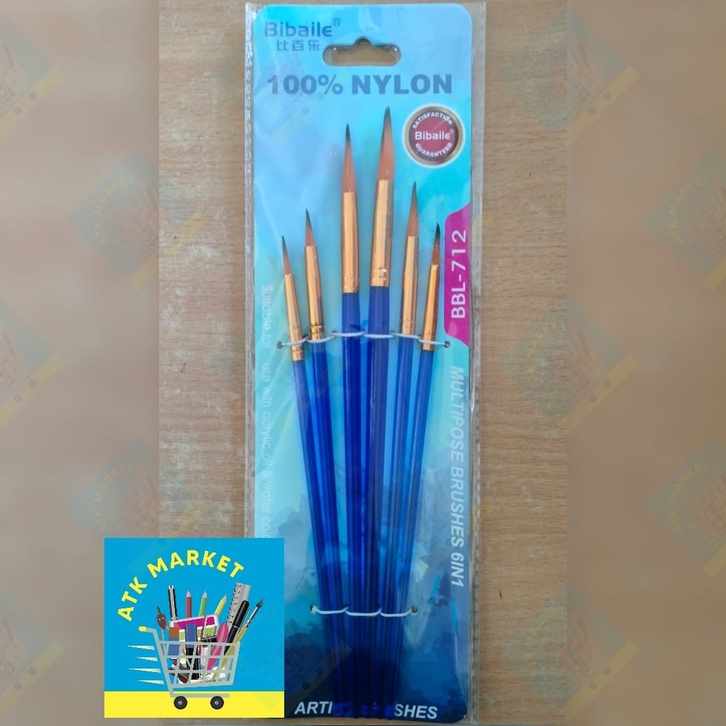 

Paint Brush / Set Kuas Lukis / Rounded Brush SET 6 BBL712