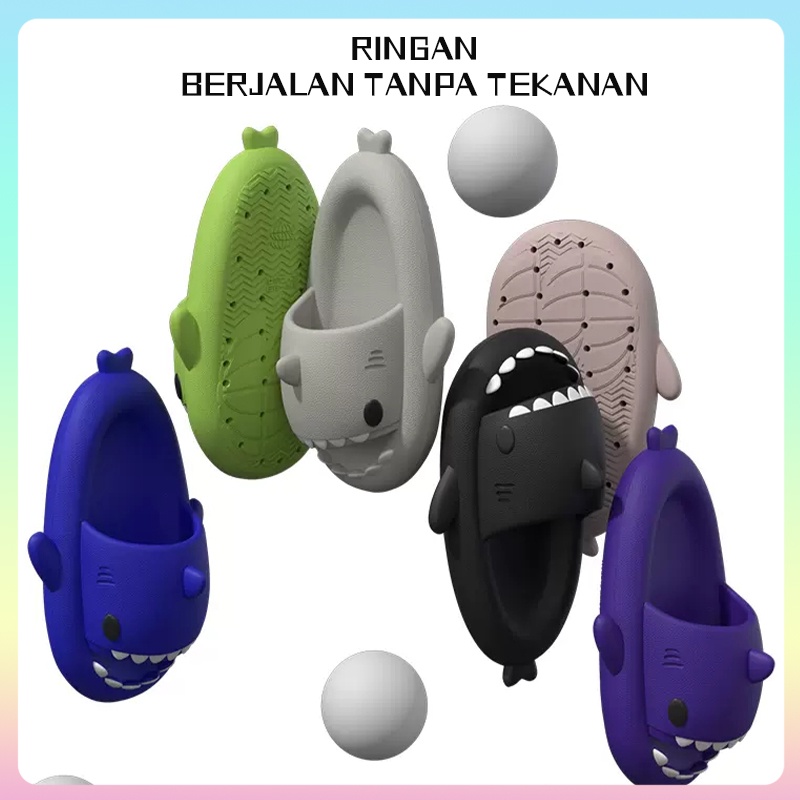 Sandal wanita slop terbaru kekinian Sandal hiu dewasa wanita import Sandal jelly karet wanita kualitas tinggi Sandal slip on wanita murah