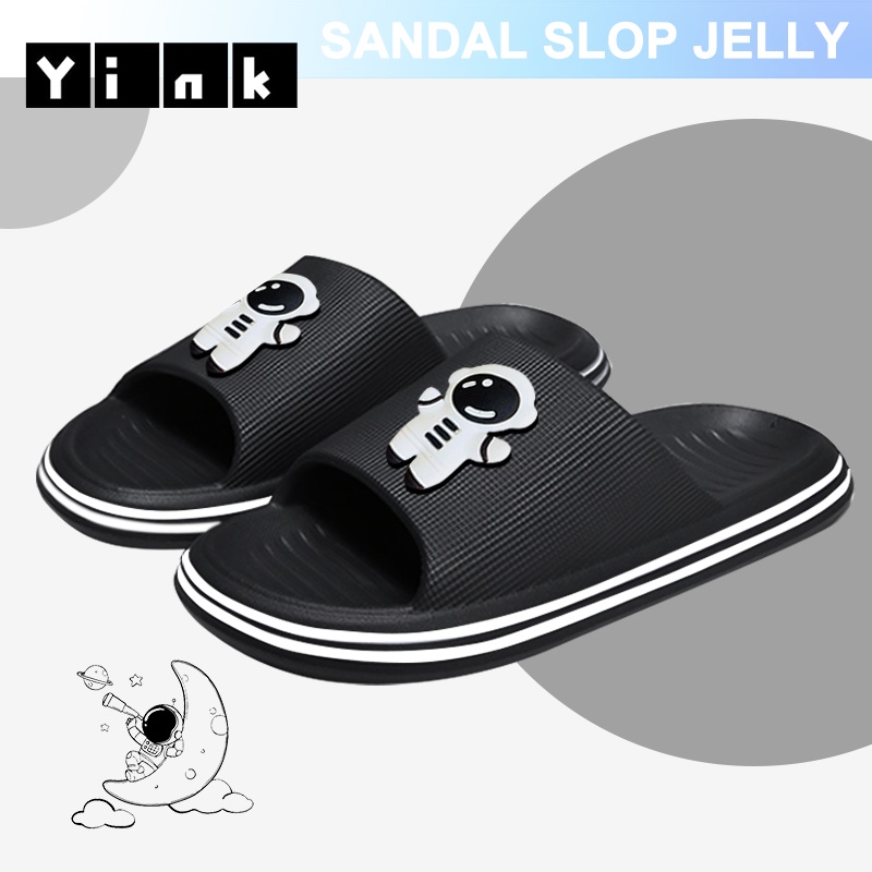 Yink Sandal Slop Dewasa Import Sendal Karet Wanita Jelly Sandal Rumah Murah Comfortable Nyaman Empuk Couple Kamar Mandi Premium Elastic EVA