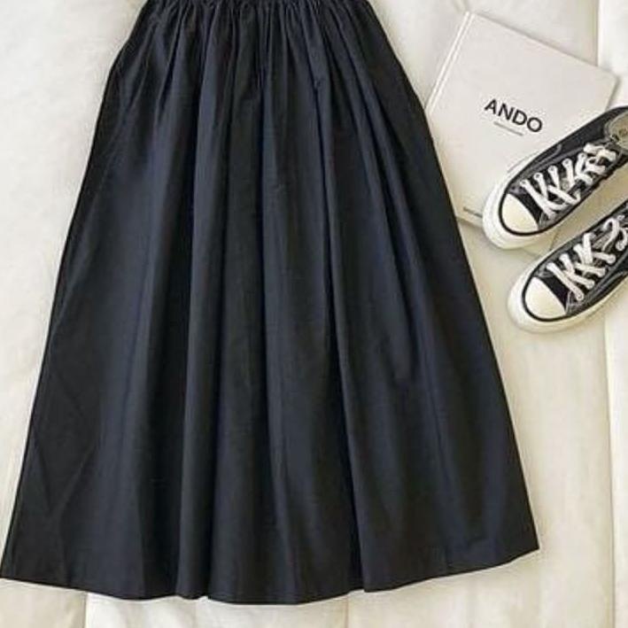 MALL JACKLYN SKIRT BAHAN KAIN LINEN Premium Rok Panjang Korea Style Rok Wanita Terbaru Kekinian Vira