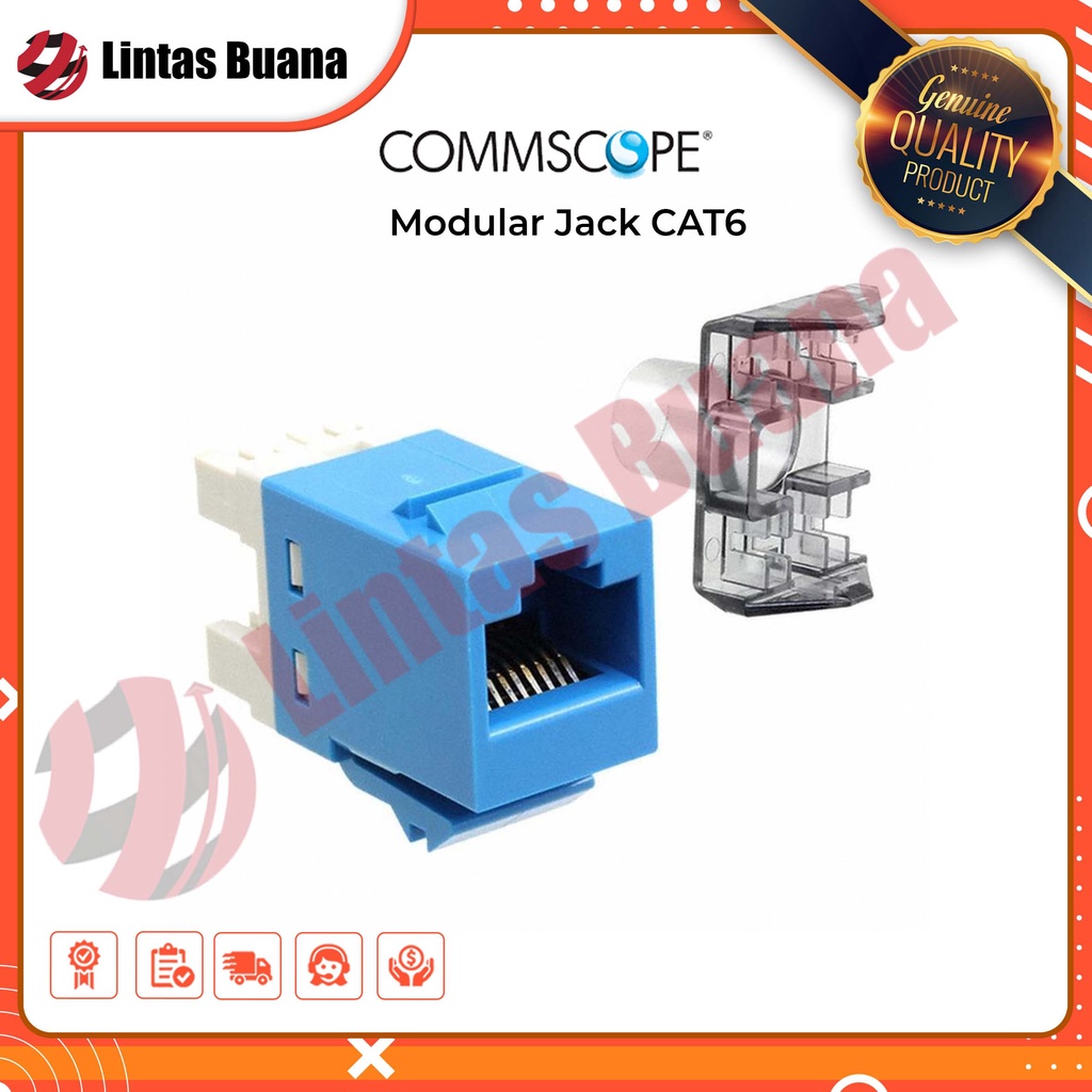 MODULAR JACK RJ45 CAT 6 COMMSCOPE/ AMP JACK MODULAR CAT6 UTP FTP RJ45