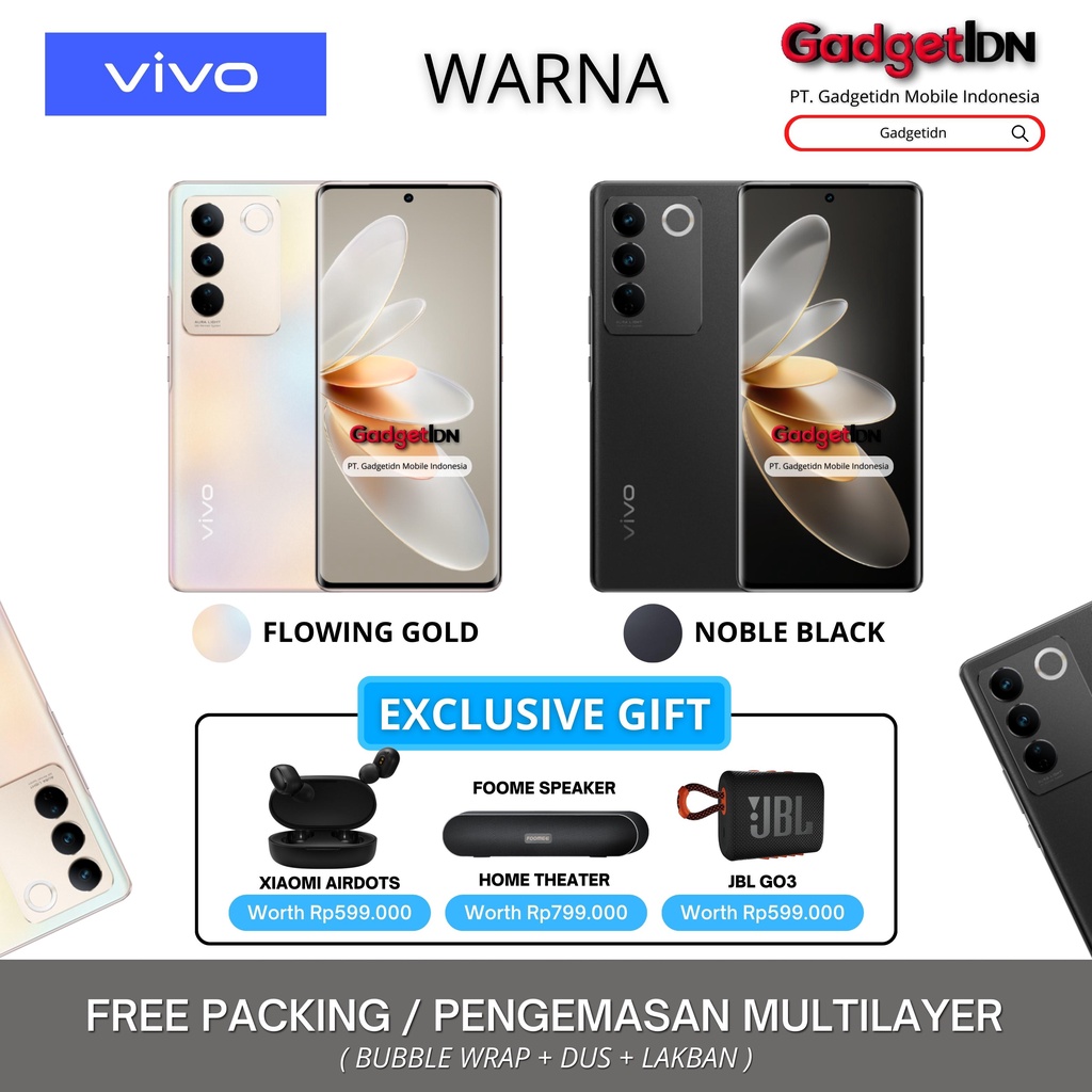 VIVO V27 5G NFC 8/256GB ( +8GB EXTENDED RAM ) GARANSI RESMI VIVO