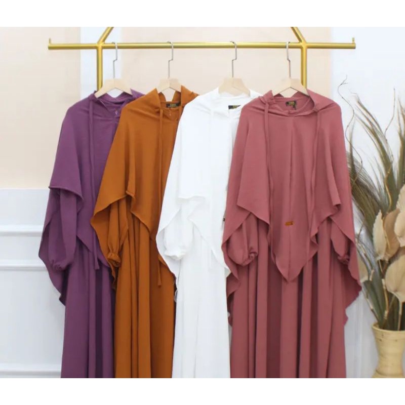 Bergo set madina set gamis bergo crinkle airflow premium