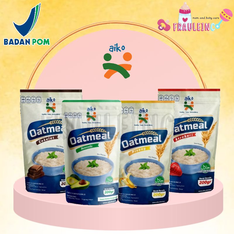 *FRAULEINCO* AIKO Baby Oatmeal Buah Untuk Makanan Pendamping ASI / Bubur Oatmeal mpasi EXP 2023