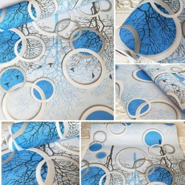 WALLPAPER DINDING KAMAR TIDUR WALLPAPER DINDING WALLSTICKER MOTIF AKAR BIRU 170 .