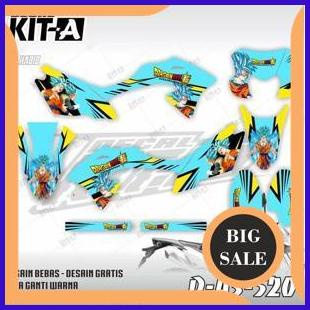 Decal anime dragon ball goku kartun klx 150 g bf se extreme biru kuning 1M4R23 accessories