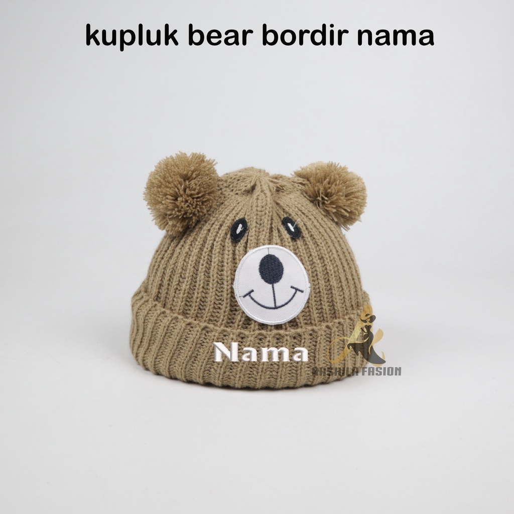 KUPLUK BORDIR BEAR GRATIS TAMBAH NAMA