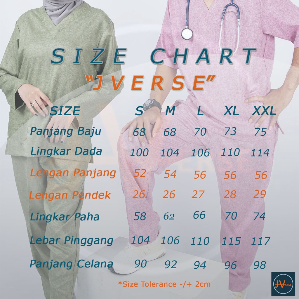 FREE BORDIR!! DOCTOR SCRUB BAJU OK LENGAN PANJANG