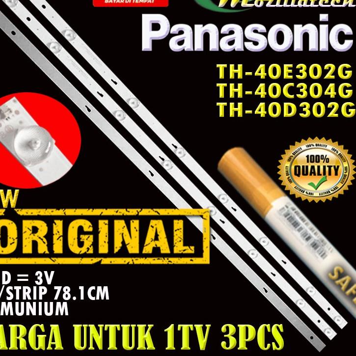 12.12 LAMPU LED BACKLIGHT PANASONIC PANASONIK TH 40E302G TH 40C304G TH 40D302G 3V 8K 8 LED 40 IN 3PC