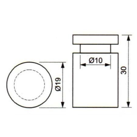 Pin Kaca Stainless Padat Solid Advertising Glass Holder