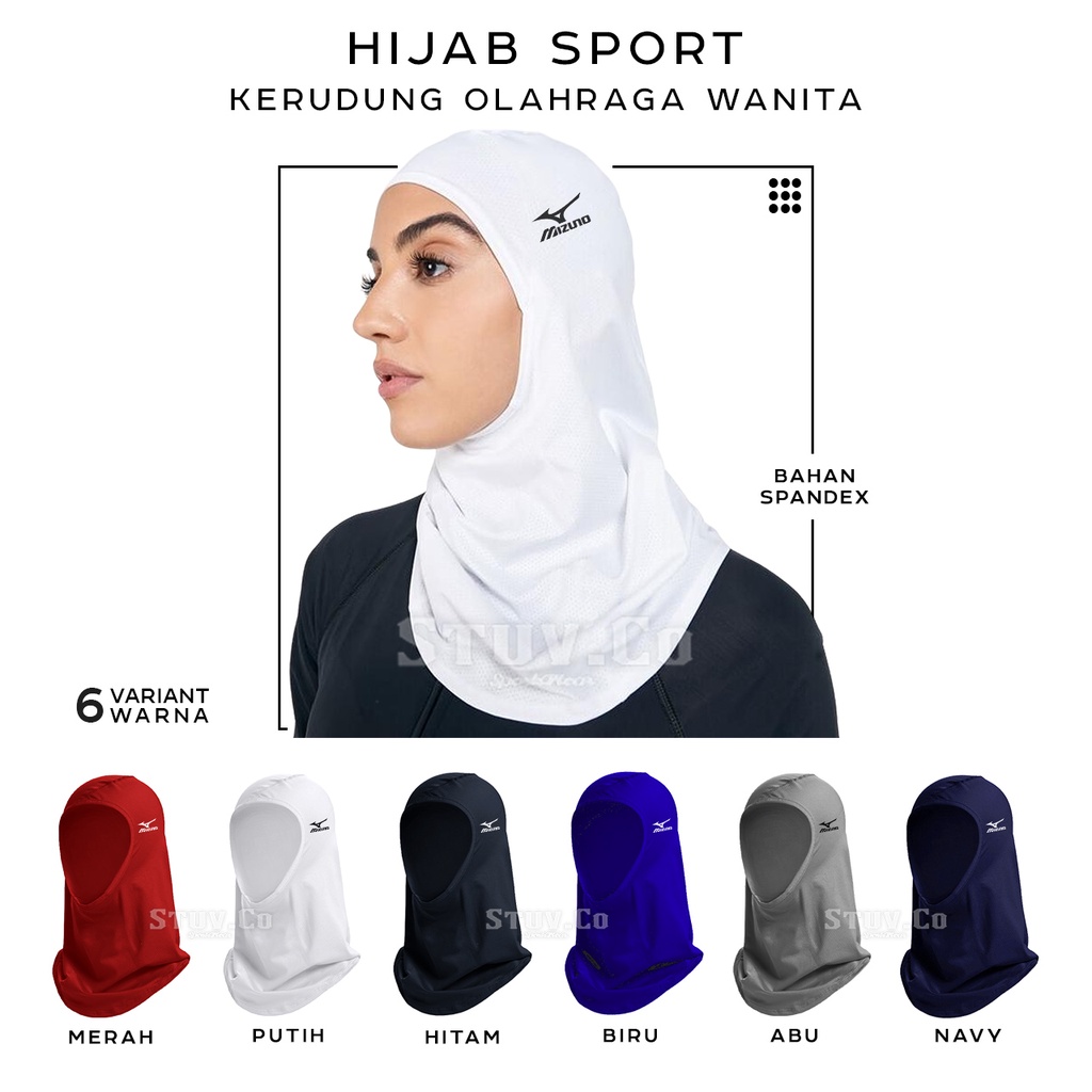 HIJAB SPORT JILBAB INSTAN KERUDUNG OLAHRAGA WANITA BAHAN SPANDEX ADEM